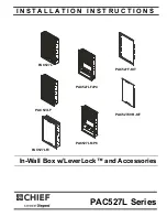 Preview for 1 page of LEGRAND CHIEF PAC527CVR-KIT Installation Instructions Manual