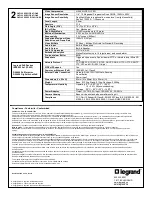 Preview for 2 page of LEGRAND CM7100 Installation Instructions