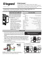 LEGRAND DW-311 Installation Instructions Manual preview