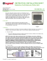 LEGRAND IC5004 Series Instruction/Installation Sheet preview