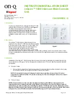 LEGRAND On-Q inQuire 1000 Instruction/Installation Sheet preview