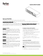 LEGRAND Raritan PXC Quick Setup Manual preview