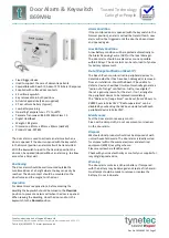 Preview for 1 page of LEGRAND tynetec ZXT832 Quick Start Manual