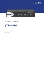 LEGRAND VADDIO AV Bridge 2x1 Installation Manual preview