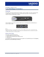 LEGRAND Vaddio OneLINK Installation Manual preview