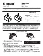 Предварительный просмотр 1 страницы LEGRAND Wattstopper BZ-50 Installation Instructions Manual