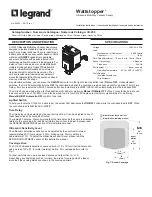 LEGRAND Wattstopper CU-250 Installation Instructions предпросмотр