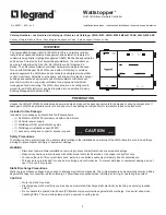 Предварительный просмотр 1 страницы LEGRAND Wattstopper DLM LMJA-8 Series Installation Instructions Manual