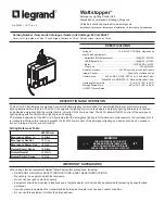 LEGRAND Wattstopper ELCU-200-347 Manual preview