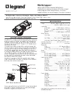 LEGRAND Wattstopper FSP-211 Installation Instructions Manual preview