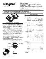 LEGRAND Wattstopper FSP-301 Installation Instructions Manual предпросмотр