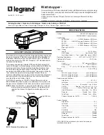 LEGRAND Wattstopper FSP-321 Installation Instructions Manual preview