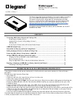 Preview for 1 page of LEGRAND Wattstopper LMBR-650 User Manual