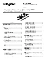 Preview for 1 page of LEGRAND Wattstopper LMCT-100-2 User Manual