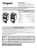 LEGRAND Wattstopper PW-301 Manual preview