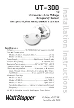 LEGRAND WattStopper UT-300 Series Installation Instructions Manual preview