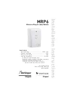 LEGRAND Wattstopper Vantage Miro MRP6 Installation Instructions Manual preview