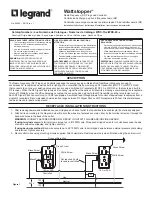 LEGRAND Wattstopper WRC-15 Series Installation Instructions Manual preview