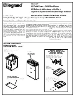 Preview for 1 page of LEGRAND Wiremold TB672AUALF Installation Instructions Manual