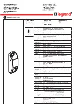 LEGRAND ZigBee SCS 0 488 32 Manual preview