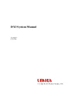 Preview for 1 page of Lehigh DX3 Manual