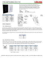 Preview for 1 page of Lehigh E-Flex CapT2 Installation Manual