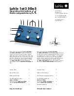 Lehle 1at3 Operating Instructions preview