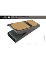 Preview for 1 page of Lehle Mono Volume User Manual