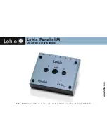 Preview for 1 page of Lehle Parallel L Operating Instructions Manual