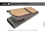 Lehle Stereo Volume User Manual preview