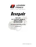 lehman Trikes Renegade Installation Instructions Manual preview