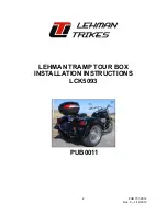 lehman Trikes TRAMP TOUR BOX LCK5093 Installation Instructions Manual preview