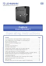 Preview for 1 page of LEHMANN Captura 100 MIFARE Operating Instructions Manual