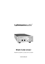 Предварительный просмотр 1 страницы Lehmannaudio Black Cube Linear User Manual