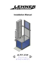 Lehner Lifttechnik ALPIN Z300 Installation Manual preview