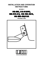 LEI accessories HS-NS Installation And Operation Instructions Manual preview