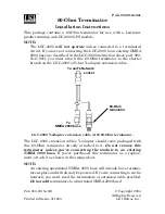 Preview for 1 page of LEI Extras 60-Ohm Terminator Installation Instructions