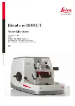 Leica BIOSYSTEMS HistoCore BIOCUT Instructions For Use Manual предпросмотр