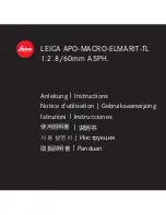 Leica APO-MACRO-ELMARIT-TL 1:2.8/60mm ASPH Instructions Manual preview