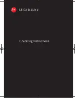 Leica D-Lux 2 Operating Instructions Manual предпросмотр