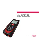 Предварительный просмотр 1 страницы Leica DISTO D2 User Manual