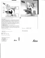 Предварительный просмотр 1 страницы Leica DM LM Brief Instructions