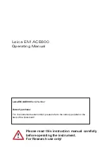 Preview for 3 page of Leica EM ACE600 Operating Manual