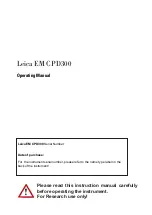 Preview for 3 page of Leica EM CPD300 Operating Manual