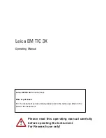 Preview for 3 page of Leica EM TIC 3X Operating Manual