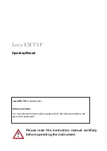 Preview for 3 page of Leica EM TXP Operating Manual