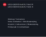 Preview for 1 page of Leica GEOVID 10x42 R Instructions Manual