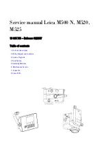 Предварительный просмотр 1 страницы Leica M500 N Service Manual