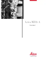 Preview for 1 page of Leica MZ16 A User Manual