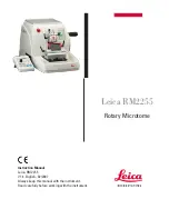 Leica RM2255 Instruction Manual preview